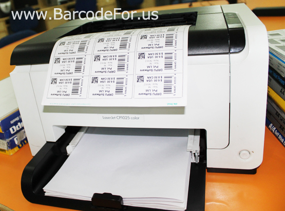 Print barcodes using Laser Printer