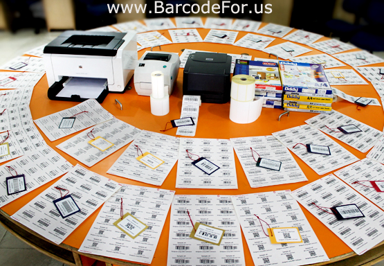 Barcodes created using Thermal Printer