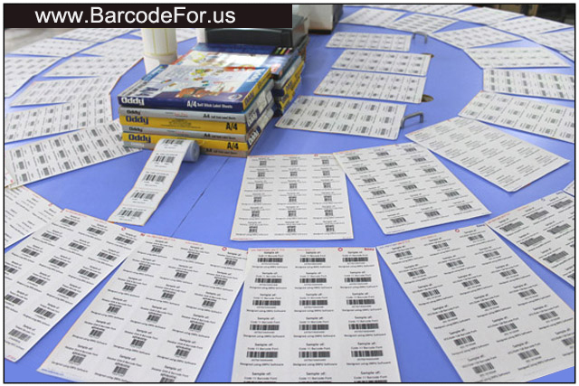 Multiple Barcodes on sheets
